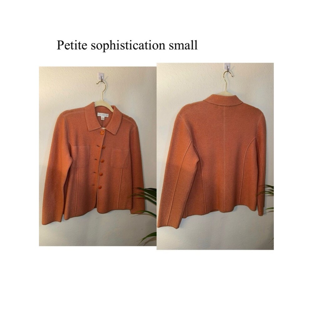 Petite-sophisticate Women's Orange Cardigan